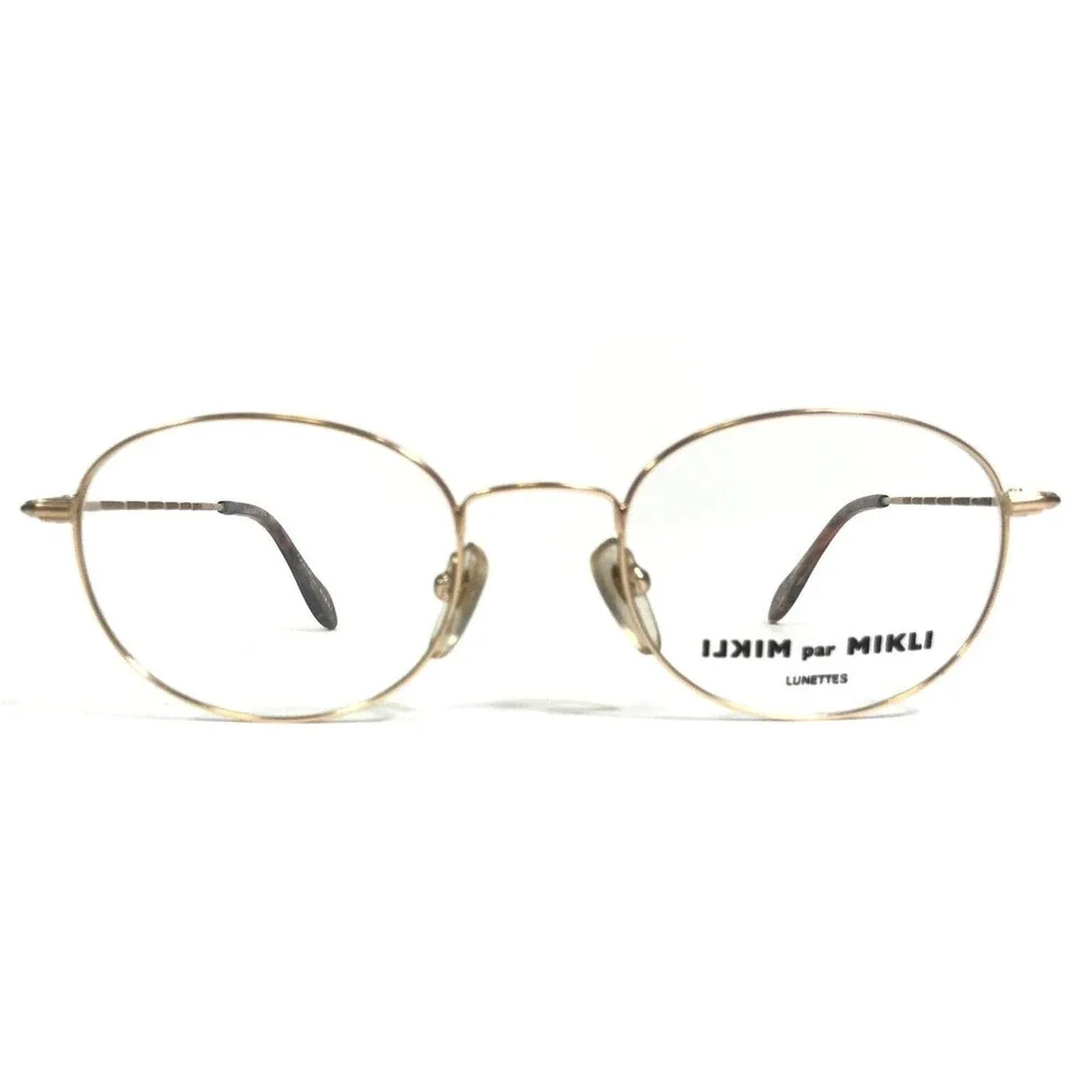 Mikli Eyeglasses Frames 6704 COL 0400 Gold Round Full Wire Rim 48-20-130